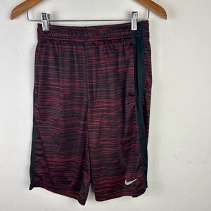 Nike Dri-Fit Boys Large Red Black Shorts Y2K Athletic Vintage Discontinued Rare